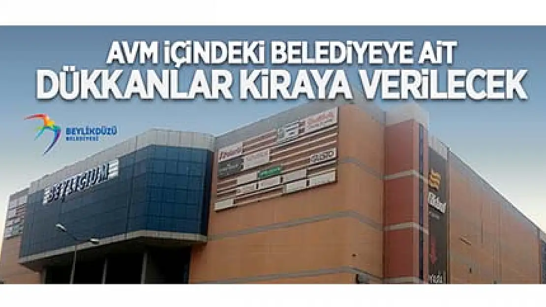 Belediyeye Ait 10 Dükkan Kiralanacak