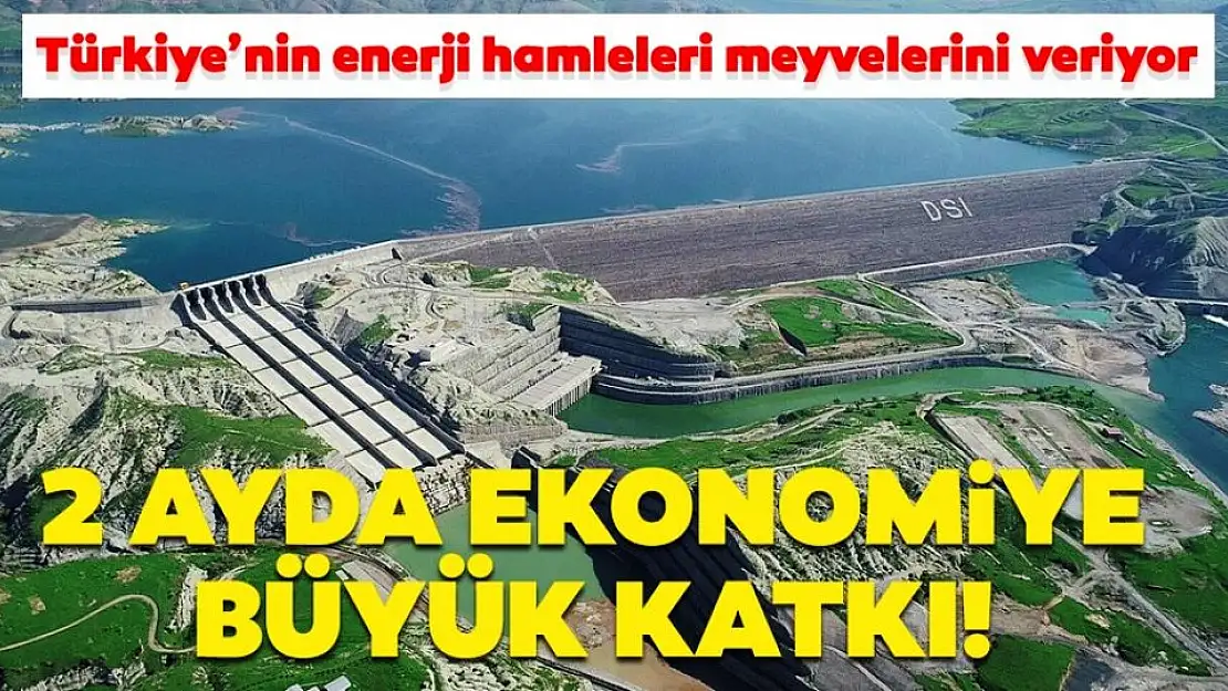 2 AY İÇİNDE ÜLKE EKONOMİSİNE 200 MİLYON TL KATKI SAĞLAYAN ILISU BARAJININ TÜM ÜNİTELERİ DEVREYE GİRDİĞİNDE YILLIK KATKISI 2,8 MİLYARI BULACAK