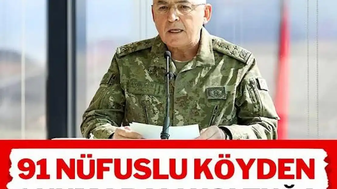 91 Nüfuslu Köyden 1 Numaralı Koltuğa