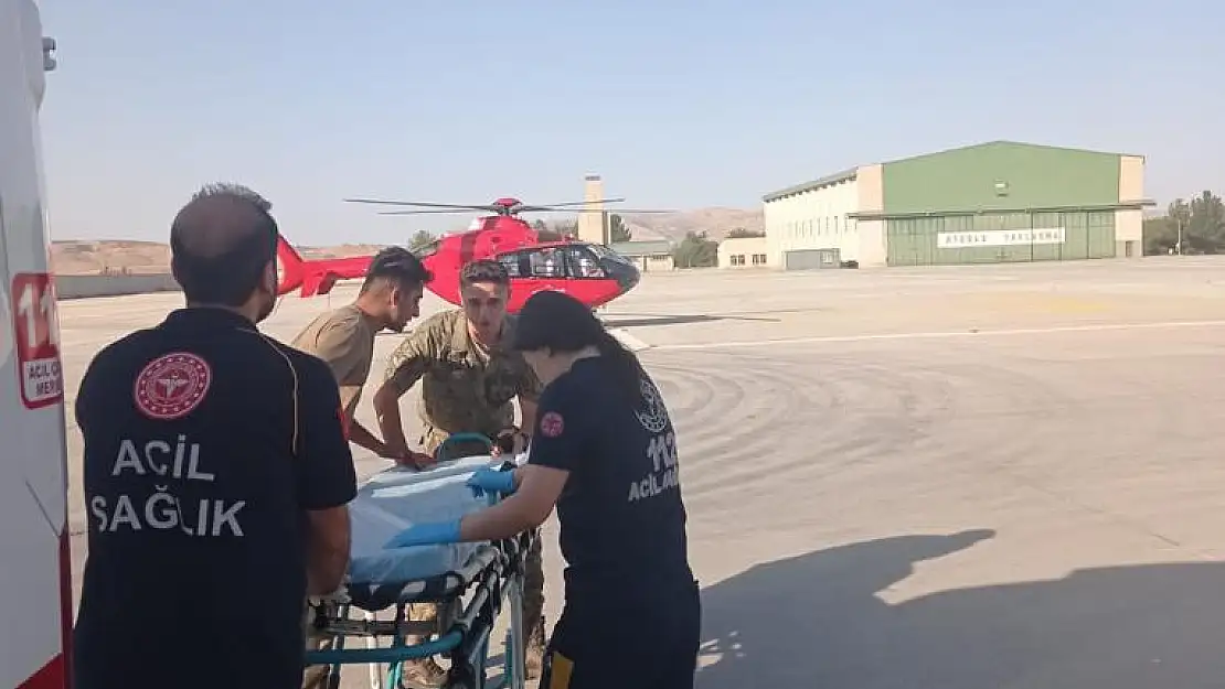 Akrep Sokması Sonucu Fenalaşan Çobanx Helikopterle Hastaneye Nakledildi