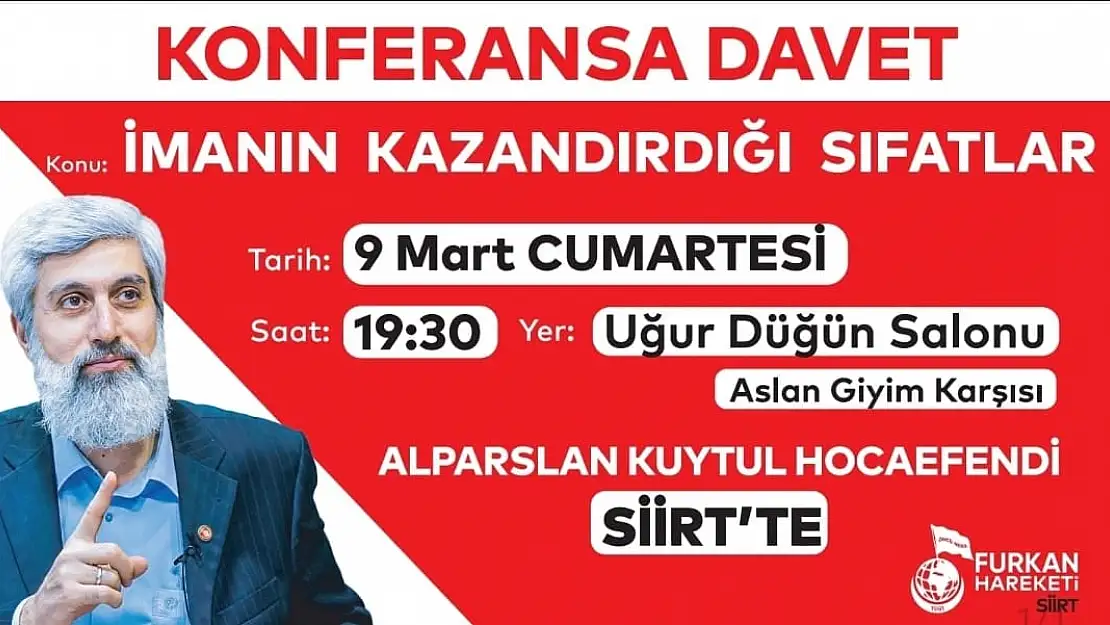 Alparslan Kuytul Siirt'e Geliyor