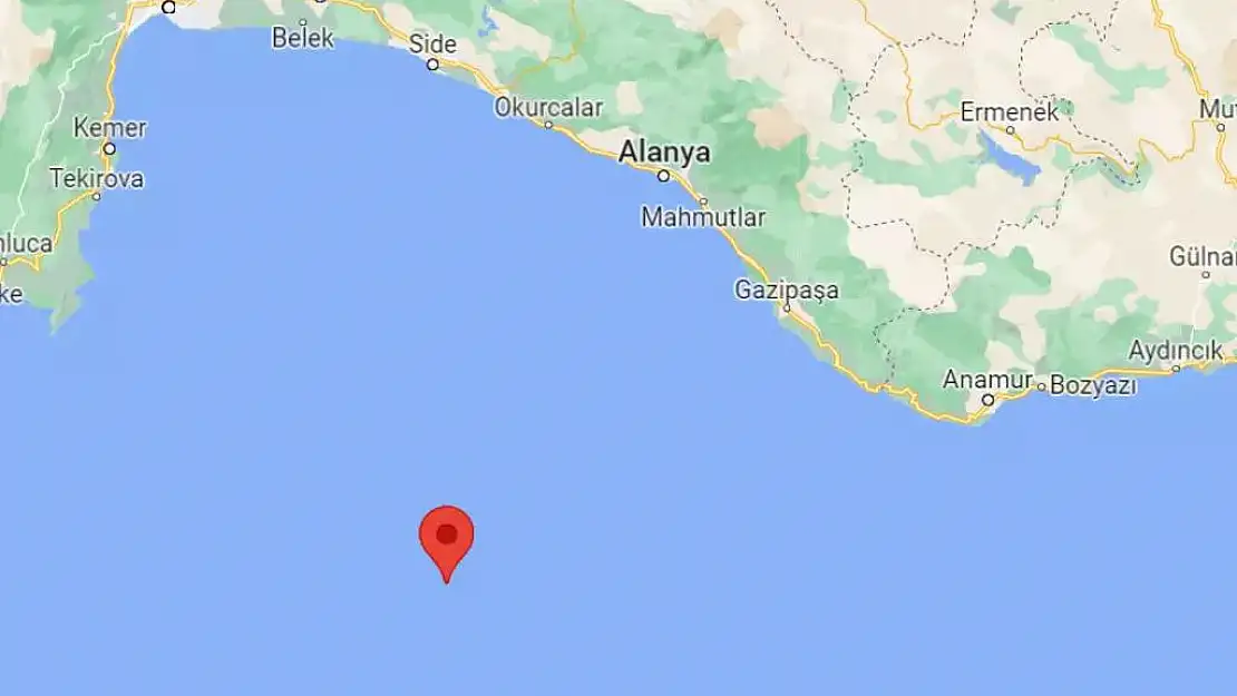 Antalya Açıklarında 4.5 Büyüklüğünde Deprem