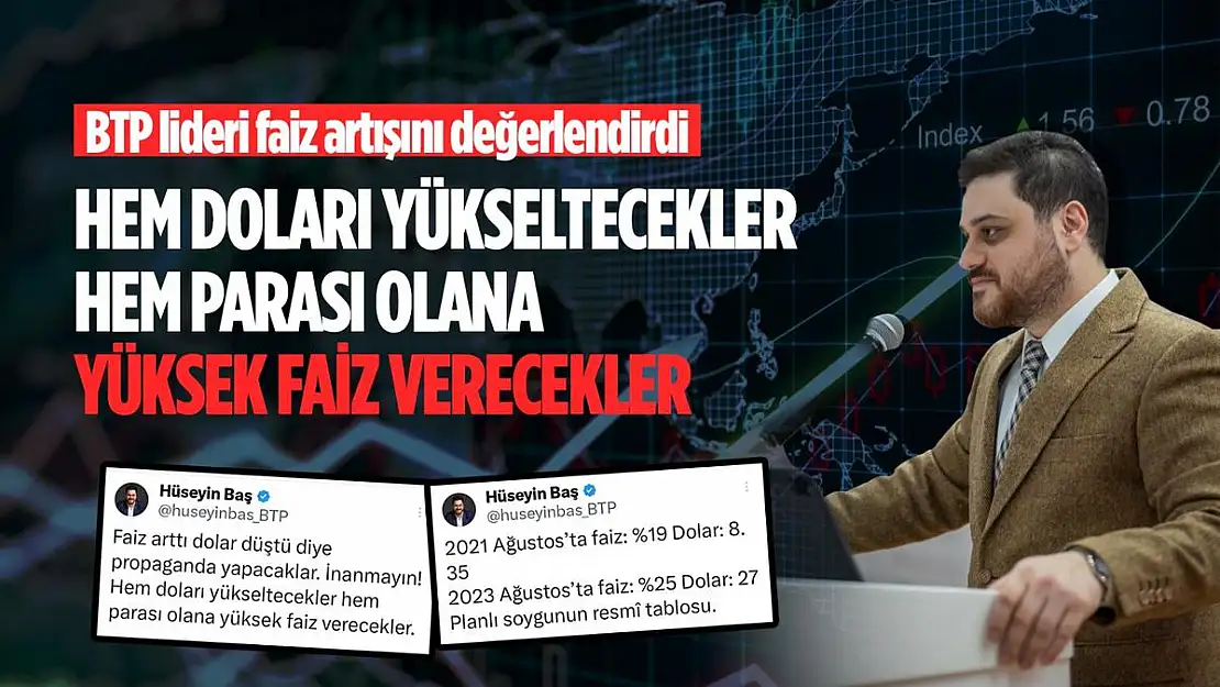 Baş: 'Hem Doları Yükseltecekler, Hem Parası Olana Yüksek Faiz Verecekler'