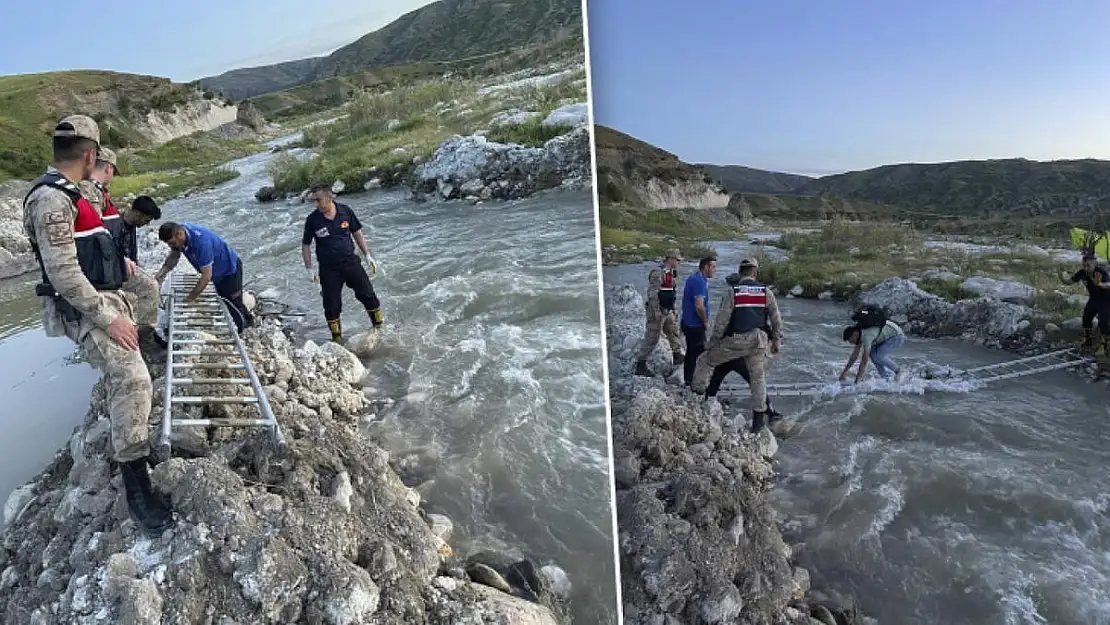 BAŞUR ÇAYI'NDA MAHSUR KALAN 2 KİŞİ KURTARILDI