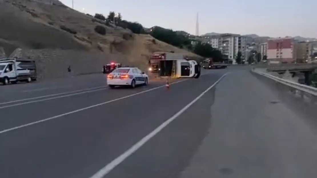 Baykan'da Hayvan Yüklü Kamyonet Devrildi: 1 Küçükbaş Hayvan Telef Oldu