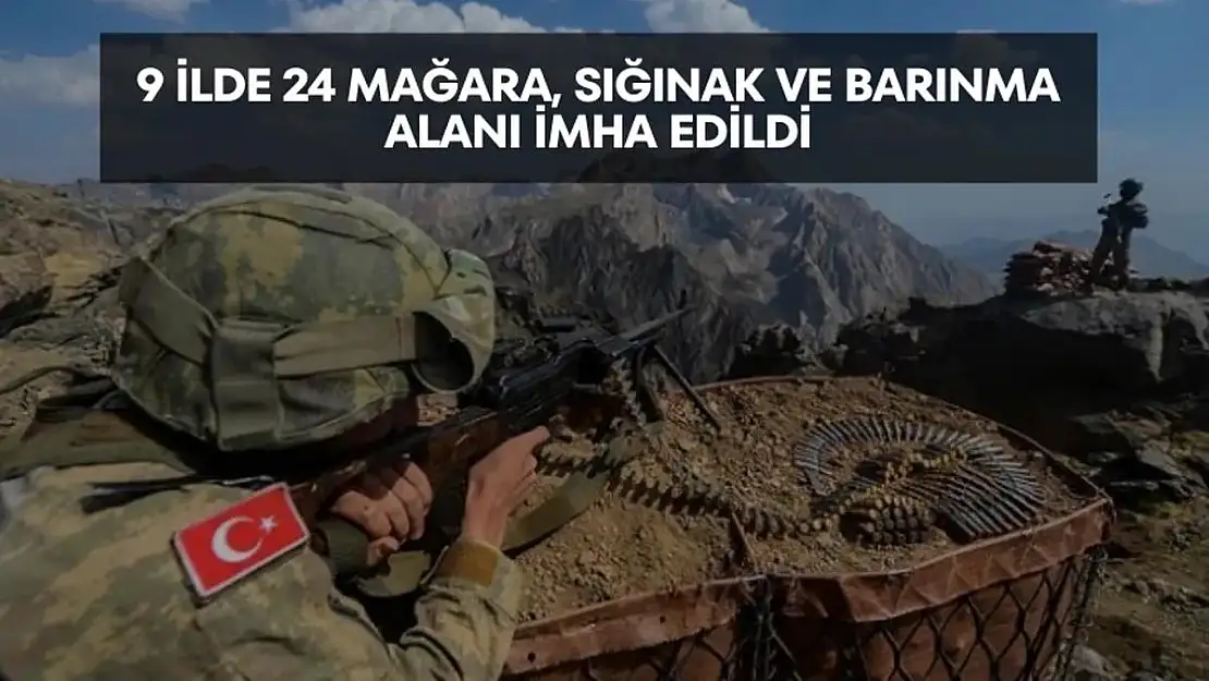 Bozdağ-3 Operasyonunda 9 İlde 24 Mağara ve Sığınak İmha Edildi