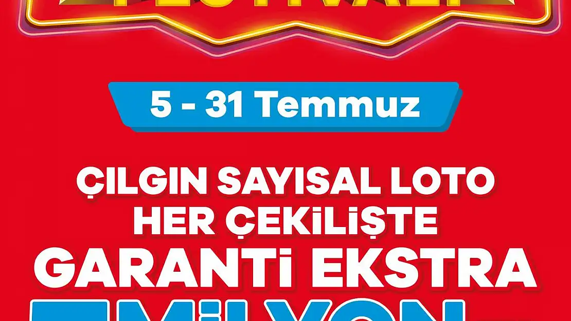 Çılgın Sayısal Loto 'Milyonerler Festivali' Boyunca  Garanti 60 Milyon TL Ekstra İkramiye Kazandıracak!