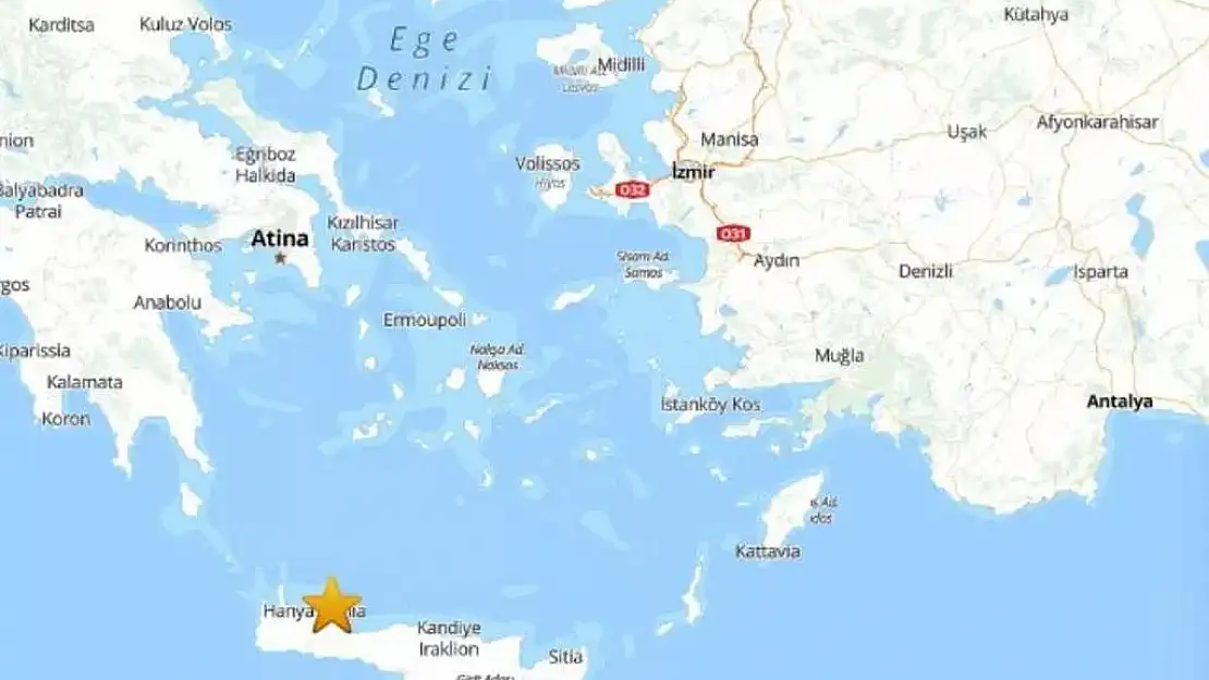 Ege Denizi'nde 4,8 Büyüklüğünde Deprem!