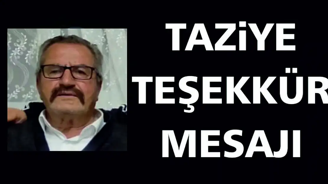 Ekin Ailesinden Taziye Teşekkür Mesajı