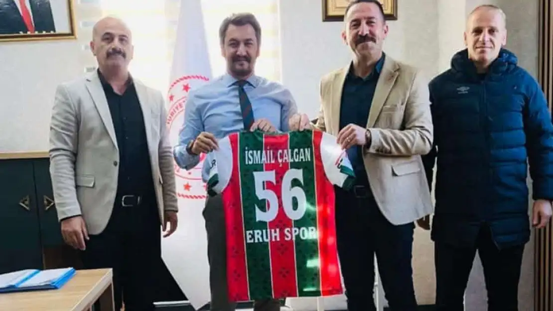 Eruh İlçe Spor Yetkililerinden Gençlik ve Spor Müdürü Çalgan'a Ziyaret