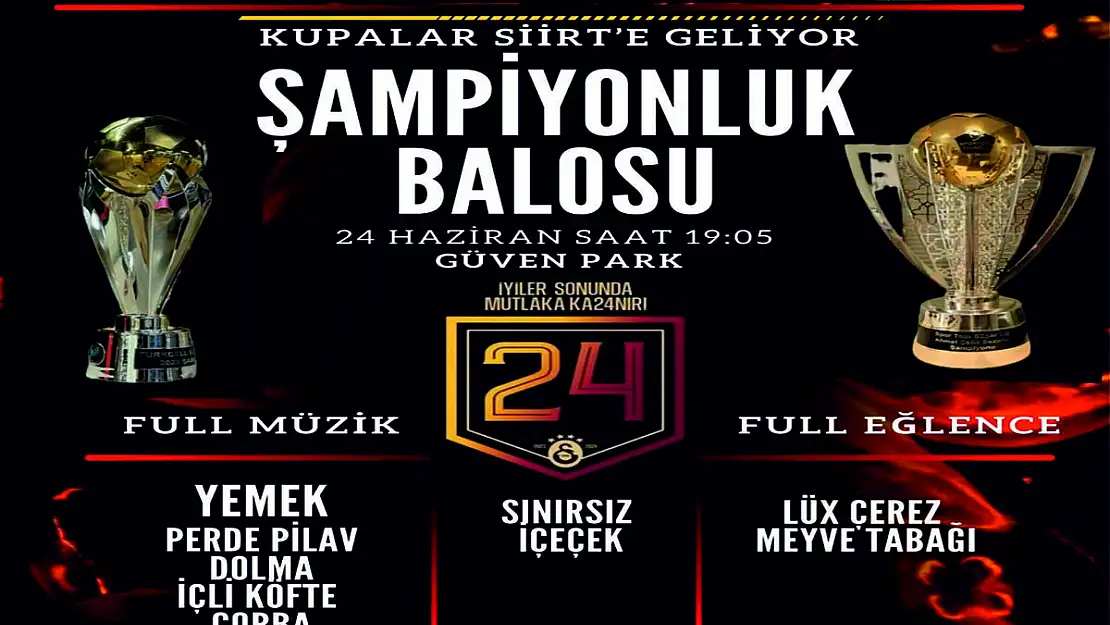 Galatasaray'ın Süper Lig Kupası Siirt'e Geliyor