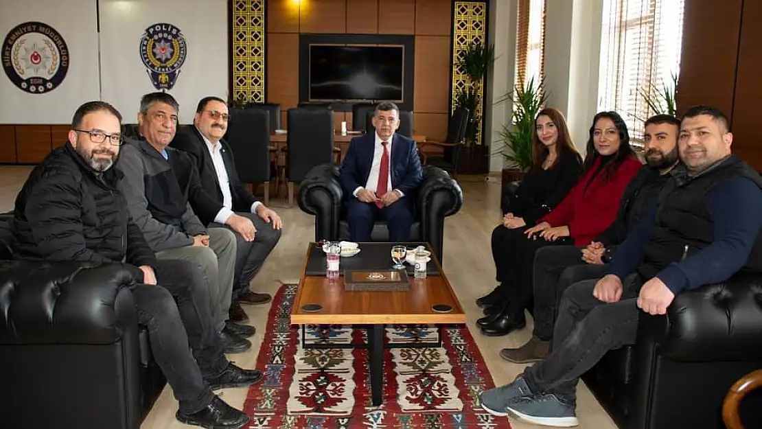 Güneydoğu Gazeteciler Cemiyeti İl Temsilciliğinden Emniyet Müdürü Öztürk'e Ziyaret
