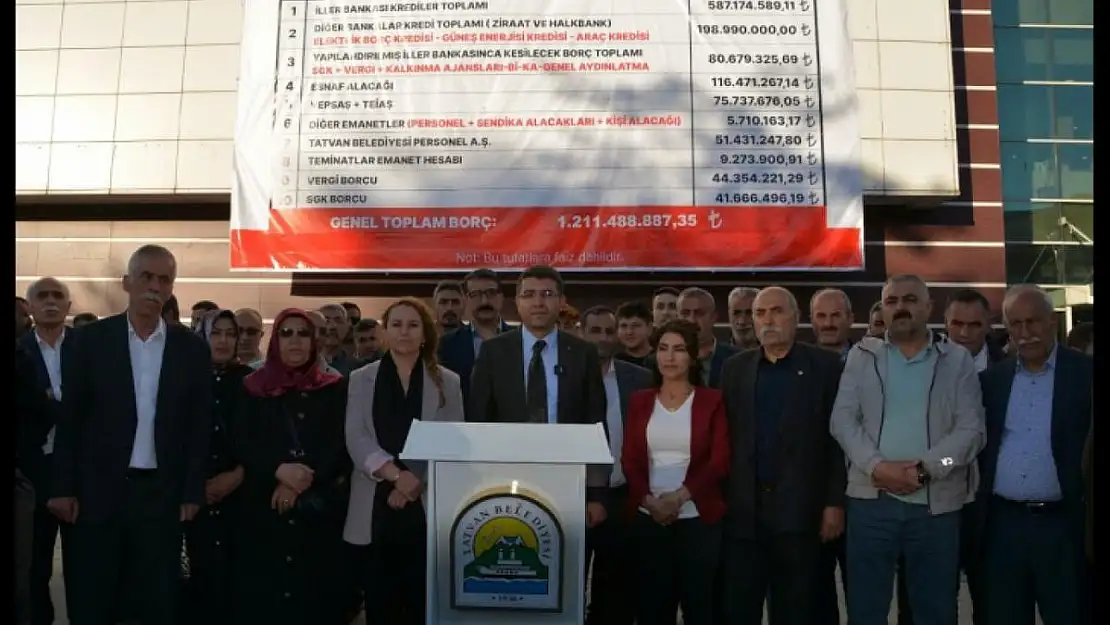 Hemşerimiz Epözdemir'in Eş Başkan Olduğu Tatvan Belediyesinin Borcu Belli Oldu!  