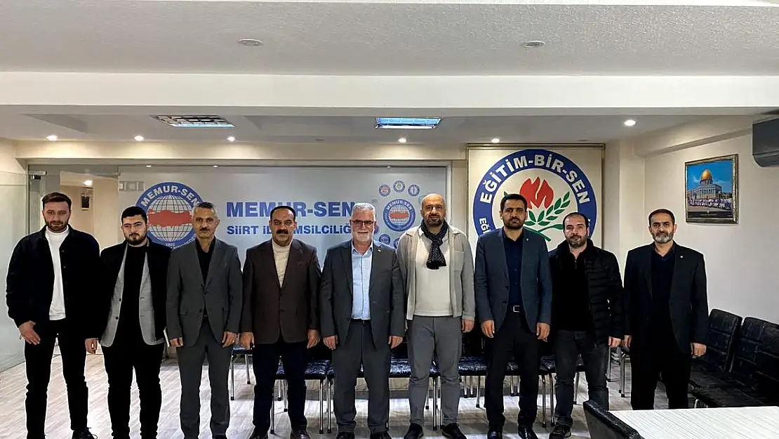 HÜDA PAR Siirt Belediye Başkan Adayı Abdurrahman Özcan'dan Memur-Sen'e Ziyaret