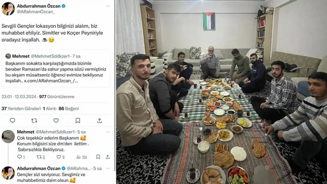 HÜDAPAR Siirt Belediye Başkan Adayı Özcan, Gençlerin Sahur Davetine İcabet Etti