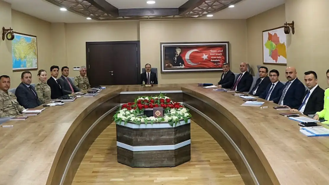 İl Güvenlik ve Asayiş Koordinasyon Toplantısı Vali Dr.Kemal Kızılkaya Başkanlığında Yapıldı