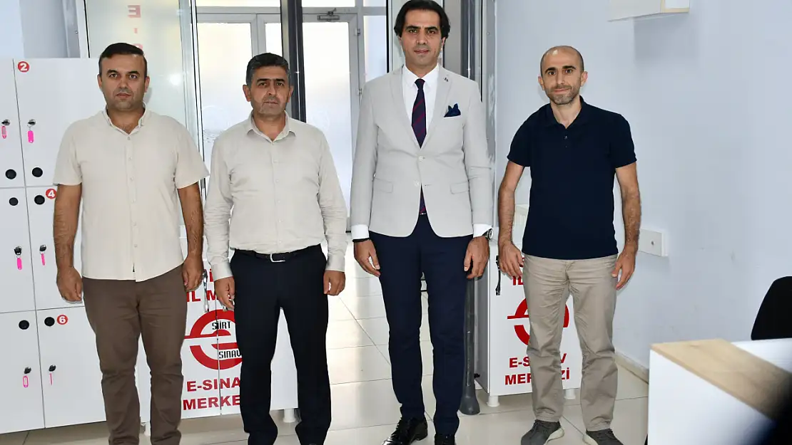 İl Milli Eğitim Müdürü Saz, E-Sınav Merkezinde İncelemelerde Bulundu