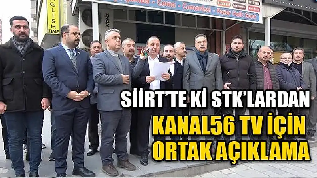 Kanal 56 TV İle İlgili STK'lardan Açıklama: 'Siirt'in Tek Kanalına Destek Veriyoruz, Televizyonumuz Kapanmasın!'