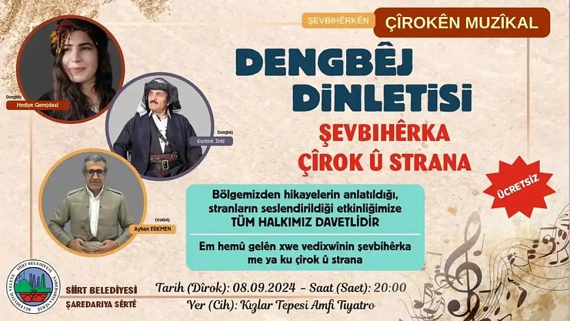 Kızlar Tepesi Amfi Tiyatroda Siirt Belediyesinden Dengbej Dinletisi