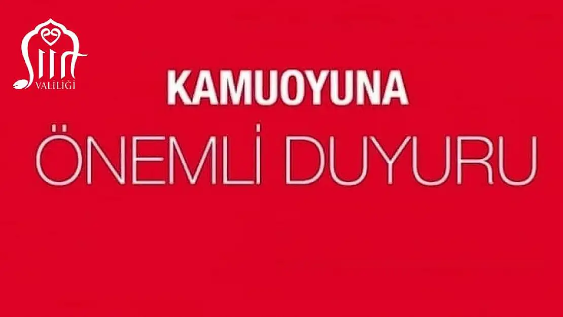 Kontrollü Mühimmat Patlatılmasına İlişkin Duyuru