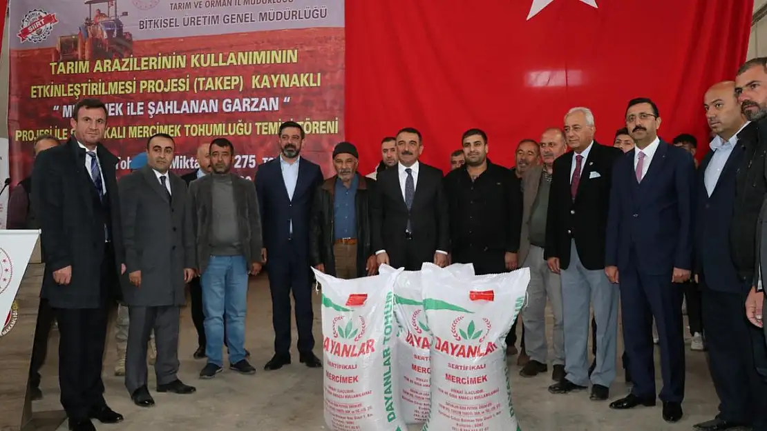 KURTALAN'LI ÇİFTÇİLERE KIRMIZI MERCİMEK TOHUMU DESTEĞİ