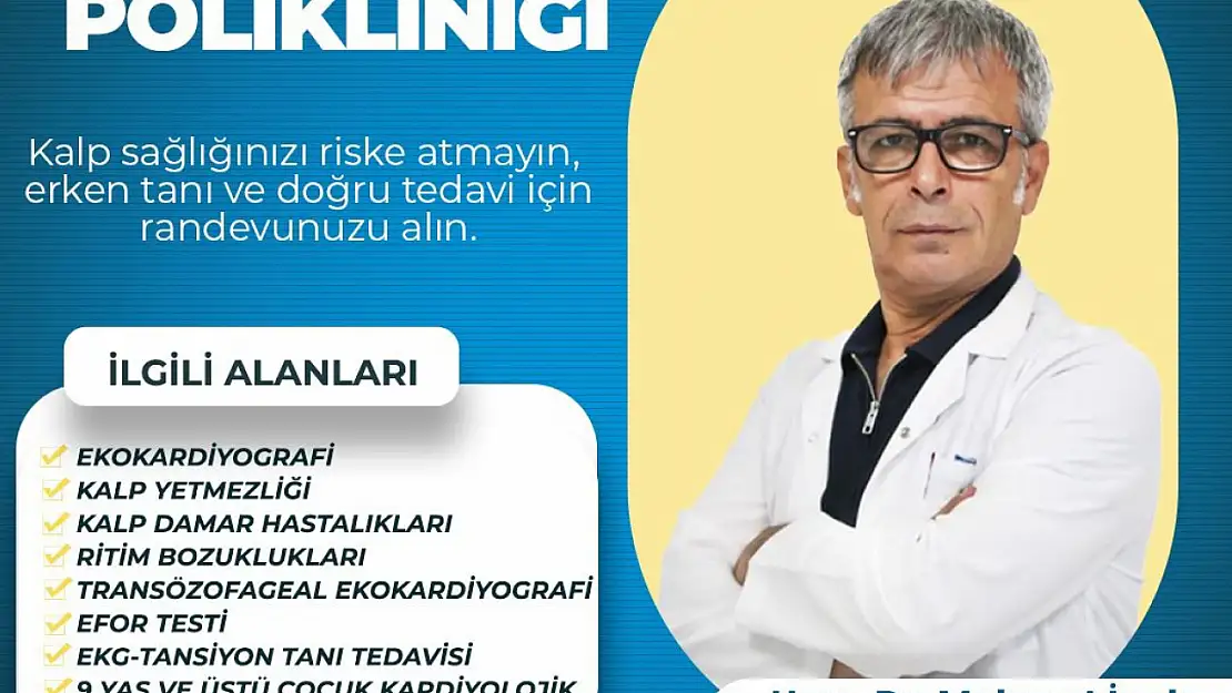 Özel Siirt Hayat Hastanesi'nden Önemli Hizmet! Kardiyoloji Polikliniği Hizmete Giriyor