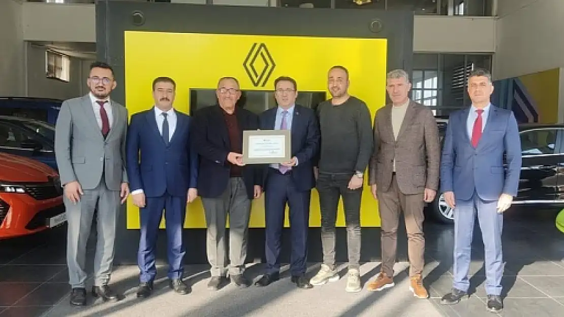 Renault ve Dacia Bahaeddin Acar Otomotive Teşekkür Belgesi