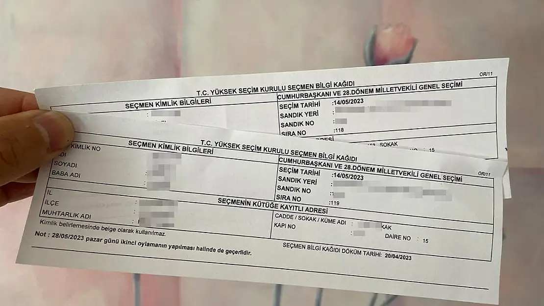 Seçmen Bilgi Kâğıtlarını Alamamış  Hemşerilerimizin Dikkatlerine!