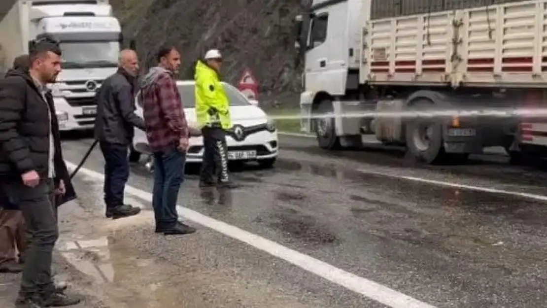 SEYİR HALİNDEKİ TIR ALEV ALDI!