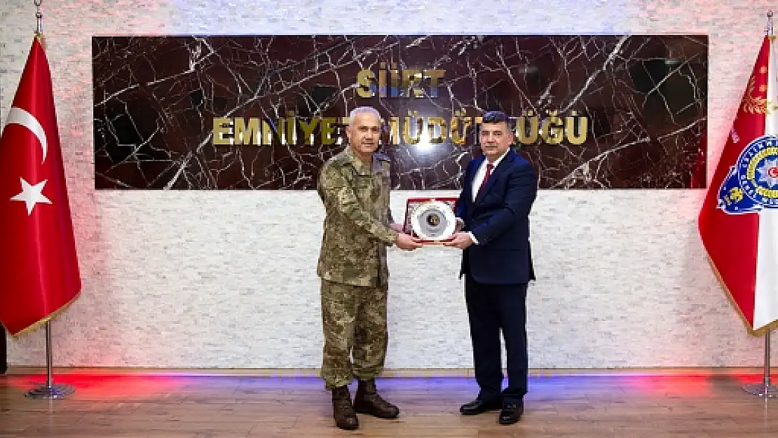 Siirt 3. Komando Tugay Komutanı Tuğgeneral Gaffar Gören'den İl Emniyet Müdürü Öztürk'e Ziyaret