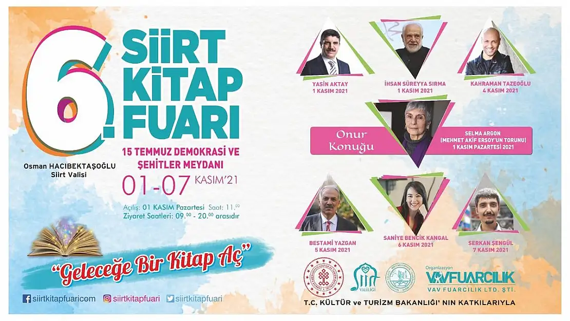 SİİRT 6. KİTAP FUARI, KAPILARINI KİTAPSEVERLERE AÇMAYA HAZIRLANIYOR