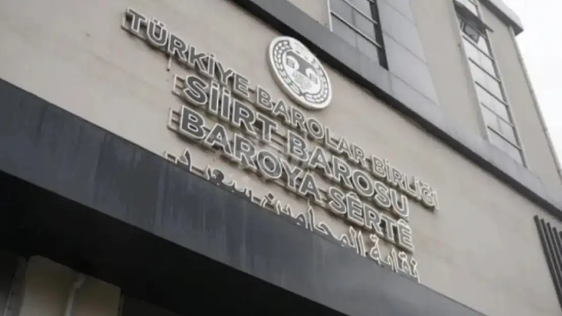 Siirt Barosu'ndan Sert Tepki!