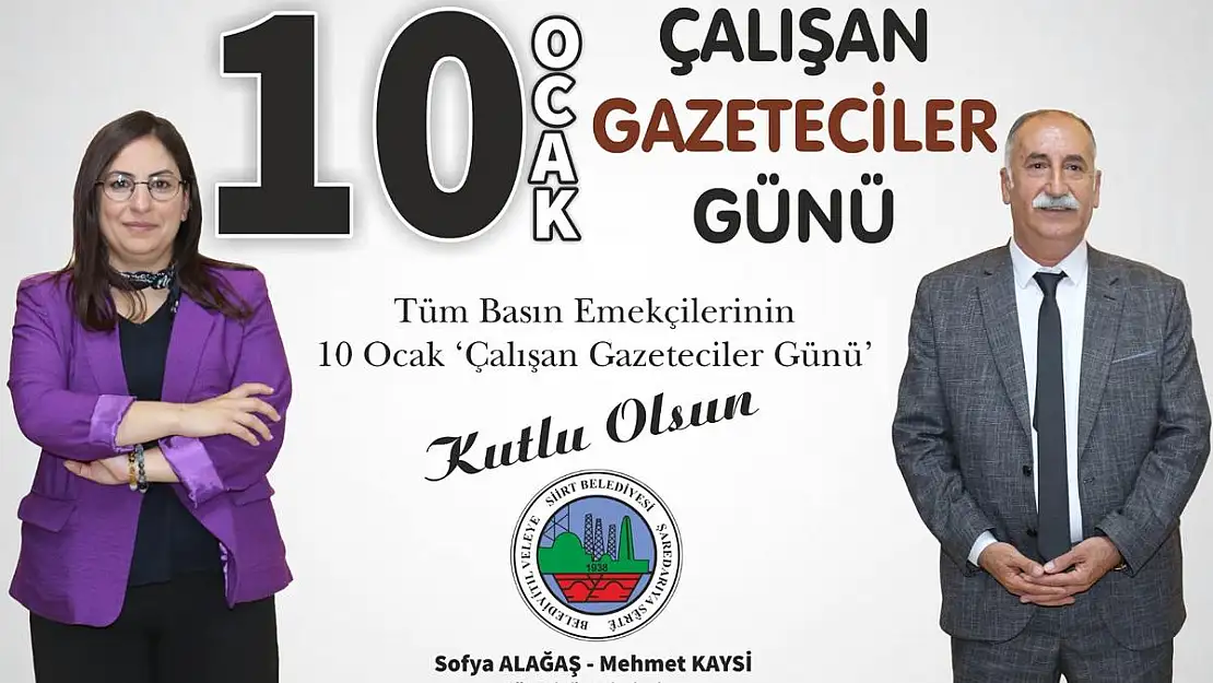 Siirt Belediyesi Eş Başkanları'ndan 10 Ocak Çalışan Gazeteciler Günü Mesajı