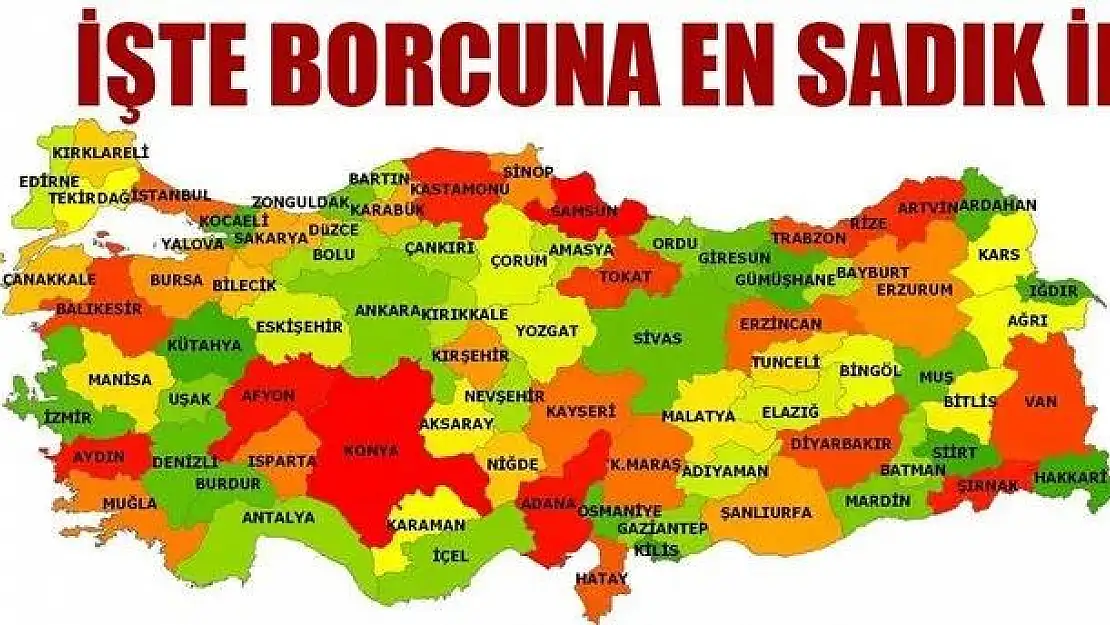 Siirt, Borcuna Sadık İller Sıralamasında 4. Sırada Yer Aldı
