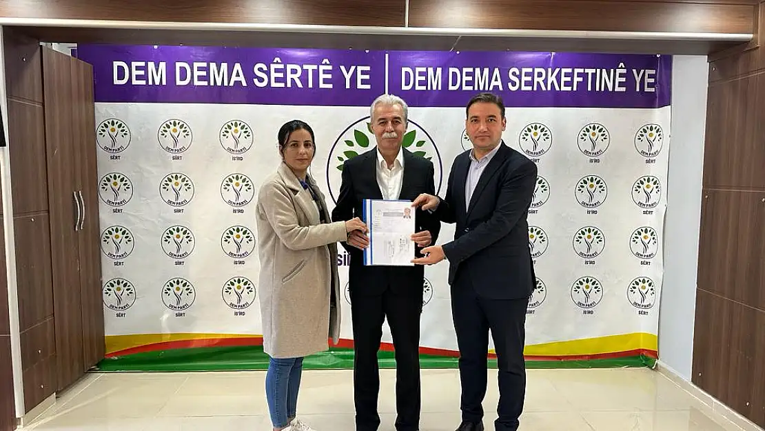 Siirt DEM Parti de Ahmet Arslan, Aday Adaylığı Müracaatında Bulundu
