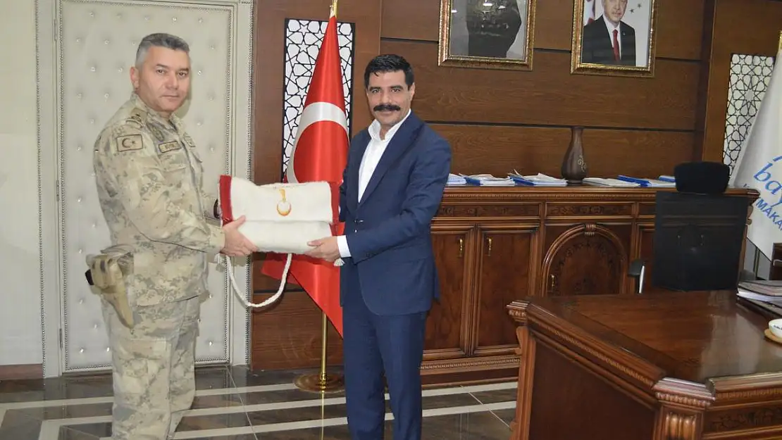 Siirt İl Jandarma Komutanı Tuğgeneral Büyük'ten Baykan Kaymakamı ve Belediye Başkan V. Bağlı'ya Ziyaret