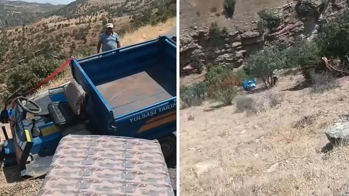 Siirt'in Pervari İlçesinde Patpat Şarampole Devrildi, Sürücü Yaralanmadan Kurtuldu