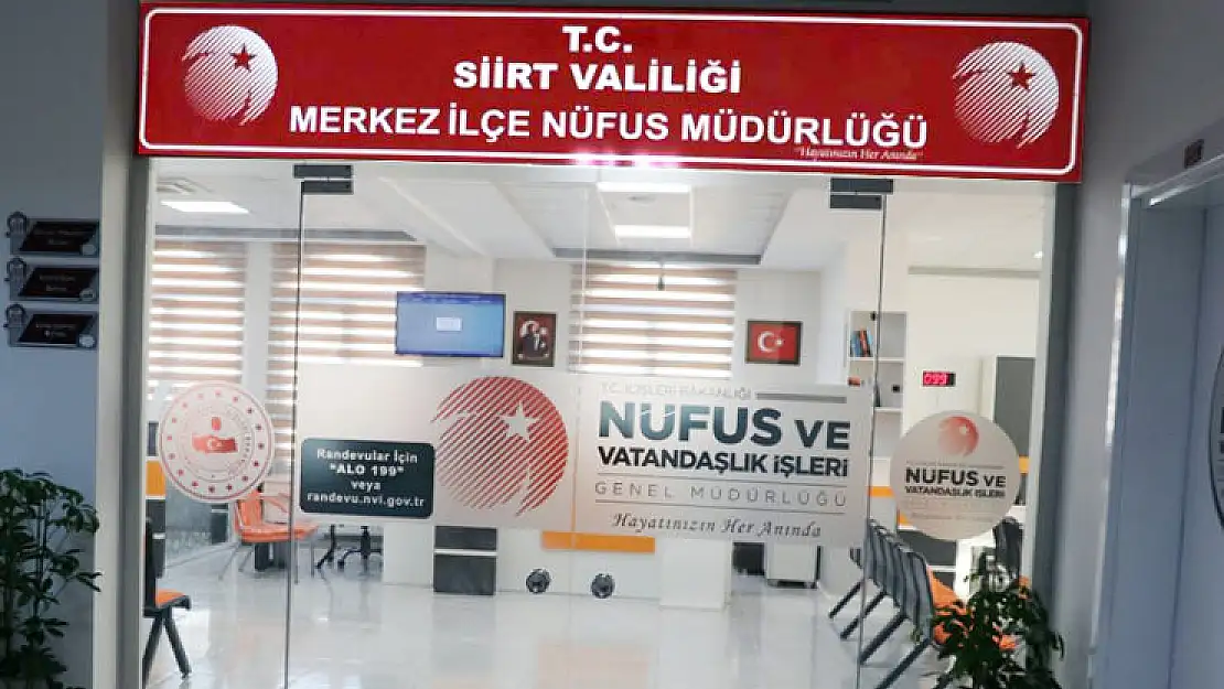 Siirt Nüfus Müdürlüğü'nden Duyuru
