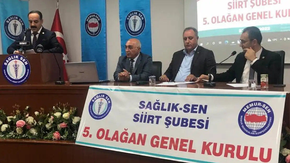 SİİRT SAĞLIK SEN 5. GENEL KURULU YAPILDI! BAŞKAN EVİZ VE YÖNETİMİ TEKRAR GÖREV BAŞINDA