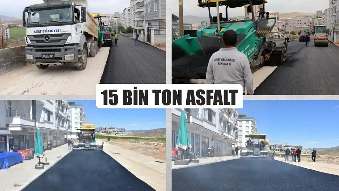 Siirt'te Asfalt Sezonu Hızla Devam Ediyor: 15 Bin Ton Asfalt Serildi