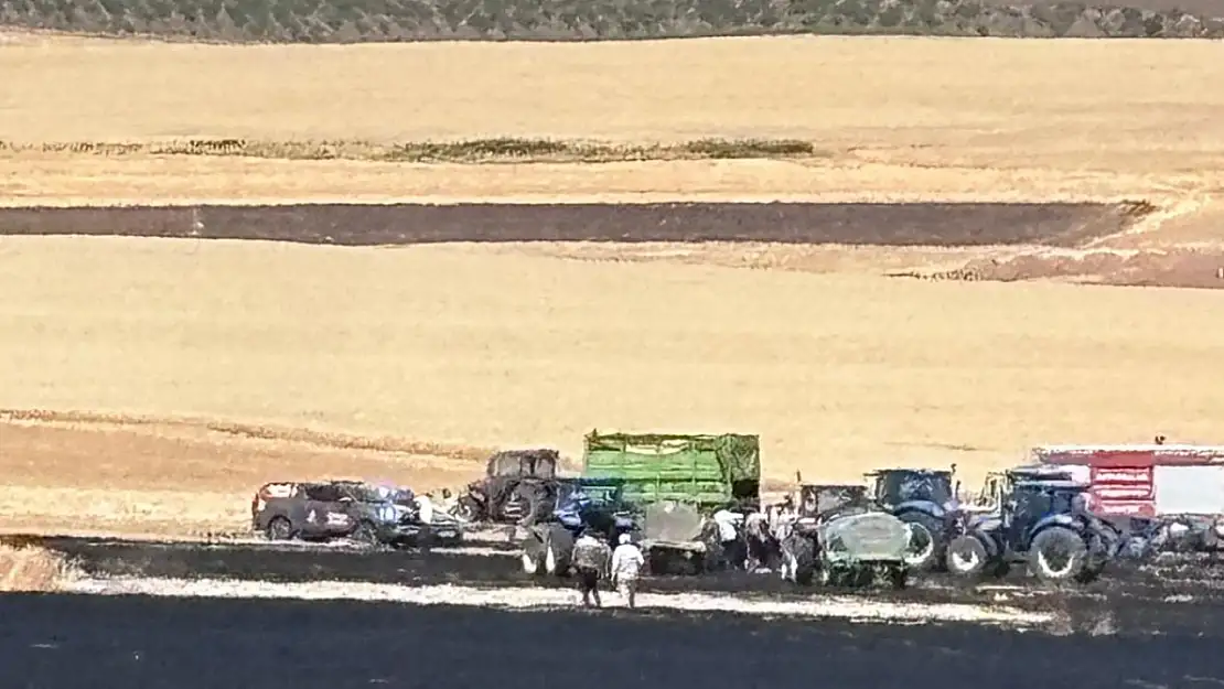 Siirt'te Hasat Sırasında Yangın: 4 Dönüm Buğday Tarlası Yandı