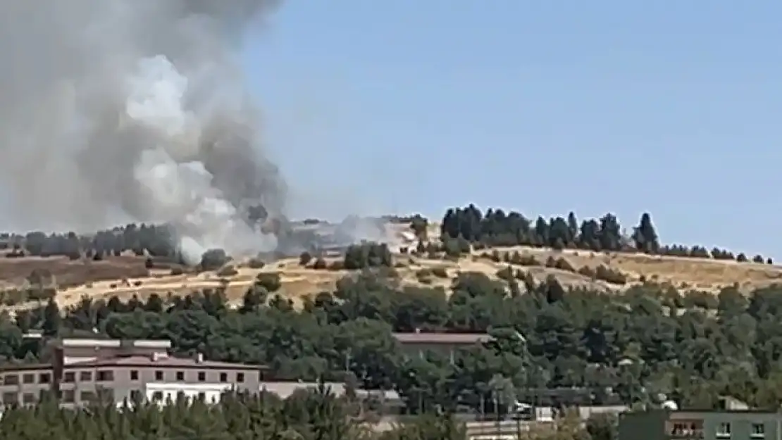 Siirt'te Tugay Komutanlığı İçerisinde Anız Yangını
