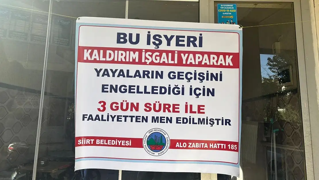 Siirt'te Zabıta Denetimleri: İki İşletmeye Geçici Kapatma Cezası