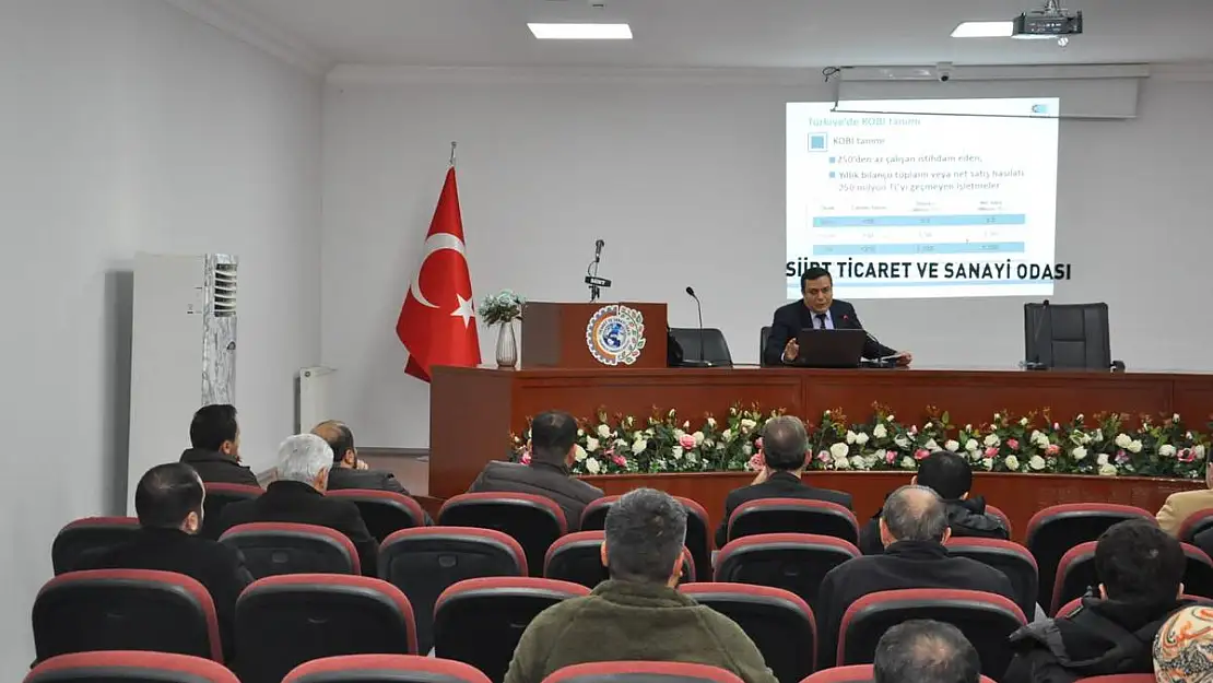 SİİRT TSO'DA KOSGEB'İN YENİ YAYINLANAN 2 MİLYON TL'LİK KOBİGEL-KOBİ GELİŞİM DESTEK PROGRAMI ANLATILDI