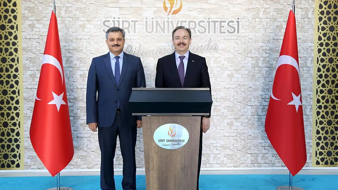 Siirt Valisi ve Belediye Başkan V. Dr.Kemal Kızılkaya'dan Üniversite Rektörü Prof.Dr.Nihat Şındak'a İade-i Ziyaret