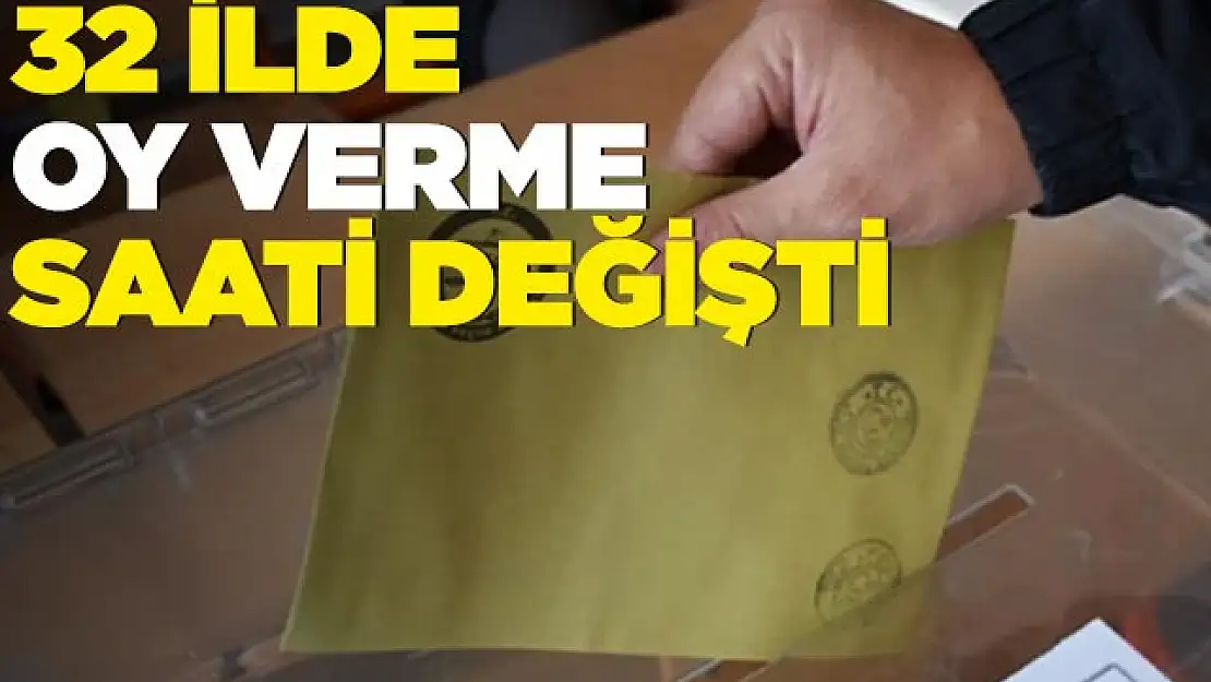 Siirt ve Çevre İllerde Oy Verme Saati Değişti