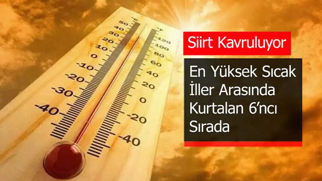 Siirt'in İlçesi de Bu Listede Türkiye Son Yılların En Sıcak Pazar'ını Yaşadı!