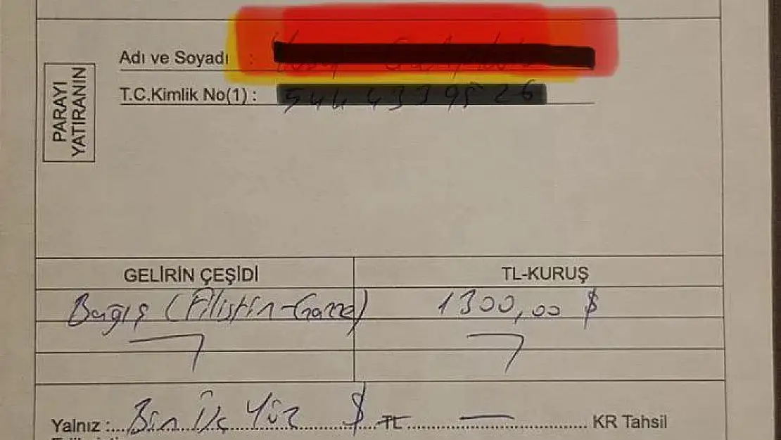 Siirtli Hemşerimiz Umre Parasını Gazze'ye Bağışladı