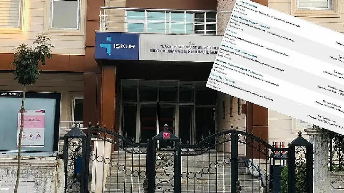 Siirt'te 14 Kişi İŞKUR Üzerinden İşe Alınacak!