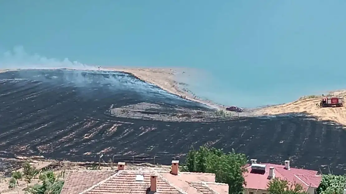 Siirt'te Anız Yangınında 15 Dönümlük Alan Zarar Gördü